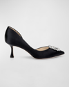 Badgley Mischka Fabia Embellished Pointed Toe Pump In Black