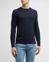 Loro Piana Lightweight Wool-blend Crewneck Sweater In J1gc Galway Green