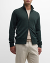 Loro Piana Men's Cashmere Parksville Full-zip Sweater In 50rc Dark Fern Gr