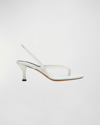Proenza Schouler White Square Thong Heeled Sandals In Off-white