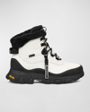 Ugg Adirondack Meridian Leather Lace-up Hiker Boots In White