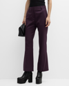 Altuzarra Fossett Stretch Wool Ankle Pants In Aubergine