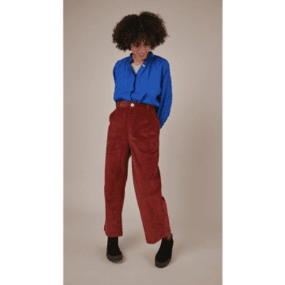 Sideline Rust Cord Band Trousers