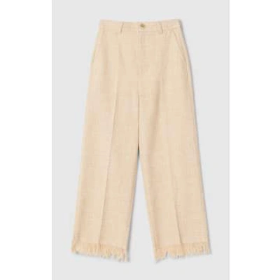 Rodebjer Emy Fringe Trousers In Canvas