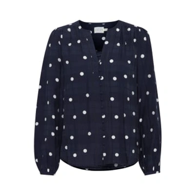 Atelier Rêve Maritime Blue With Dots Salina Blouse