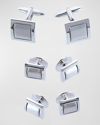 TRAFALGAR MEN'S THE PLAZA SQUARE CUFFLINK STUD SET