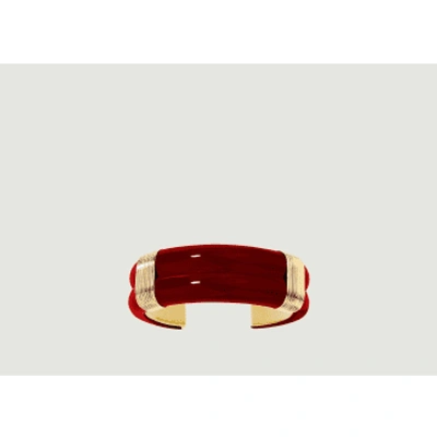 Aurelie Bidermann Katt Bracelet In Burgundy