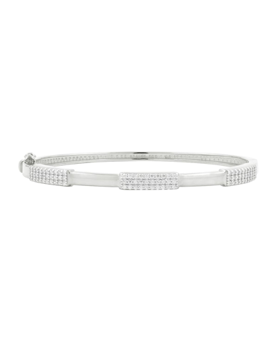 Freida Rothman Radiance Thin Hinge Bangle, Silver