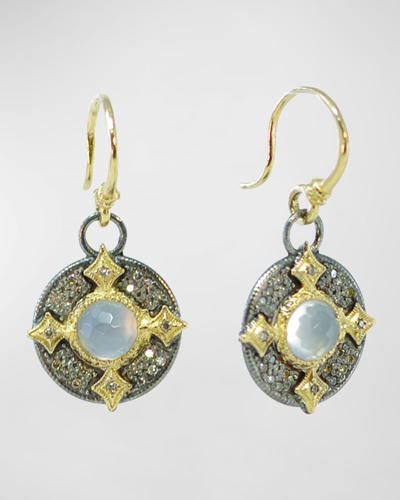 Armenta Women's Old World Crivelli 18k Gold, Sterling Silver, Champagne Diamond & Chalcedony Drop Earrings In Yg