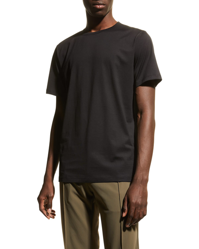 Theory Men's Precise Luxe Cotton Short-sleeve Tee In Black