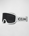 Celine Logo Acetate Ski Goggles In New Black