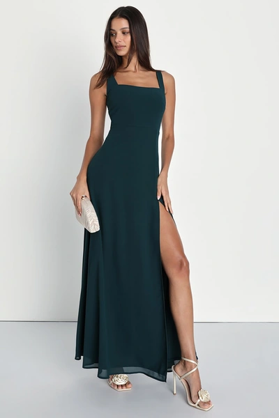 Lulus Remarkable Arrival Emerald Green Sleeveless Maxi Dress