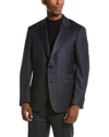CANALI CANALI 2PC WOOL SUIT WITH FLAT FRONT PANT