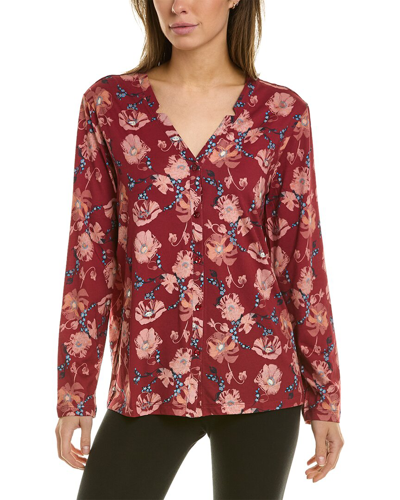 Hanro Women's Sleep & Lounge Long-sleeve Button Front Jersey Shirt In Floral Joy