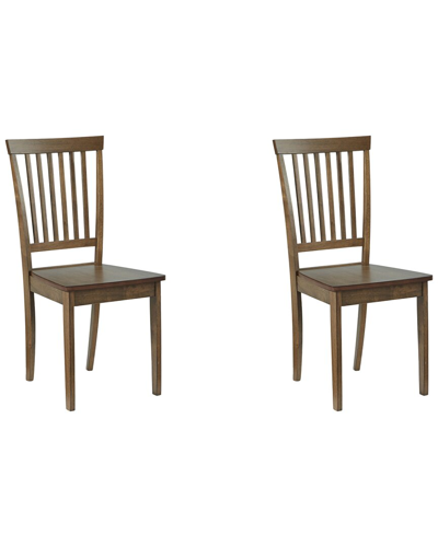 Progressive Furniture Southport Dining Chair Set In Brown