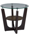 Progressive Furniture Four-points Round Glass Top End Table