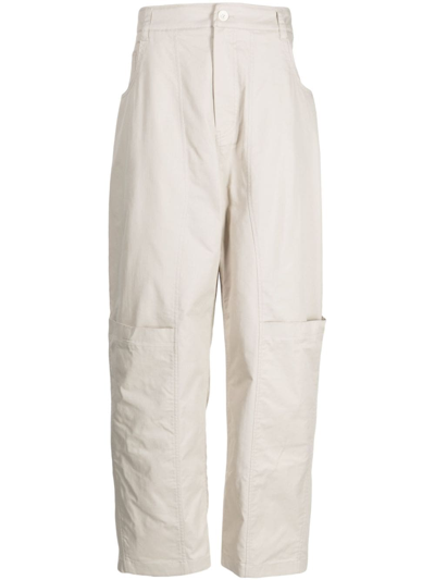 Songzio Straight-leg Cargo Trousers In Neutrals