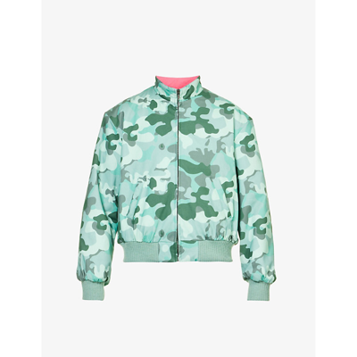 Members Of The Rage Mens Camo Camo-print Funnel-neck Stretch-cotton Jacket In Lt Camo Shade