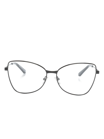 Balenciaga Logo-engraved Cat-eye Glasses In Black