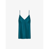 Joseph Clea Silk Satin Camisole In Dark Teal