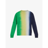 Sacai Tie Dye Knit Sweater Multicolor In Green Navy