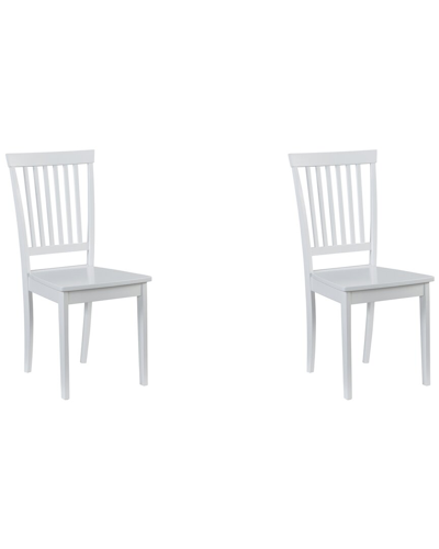 Progressive Furniture Southport Dining Chair Set In White