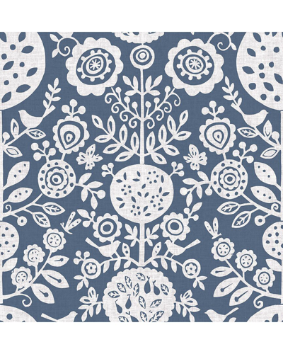 Nuwallpaper Navy Anya Peel & Stick Wallpaper In Blue