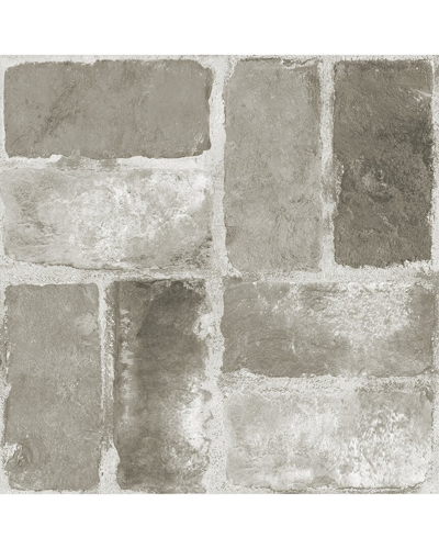 Floorpops Harvard Brick Grey Peel & Stick Floor Tiles Set Of 20