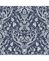 Nuwallpaper Navy Escape To The Forest Peel & Stick Wallpaper In Blue