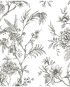 Nuwallpaper Charcoal Longwood Peel & Stick Wallpaper In Grey