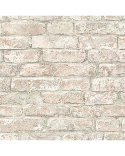 INHOME INHOME WHITE WASHED DENVER BRICK PEEL & STICK WALLPAPER