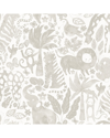 NUWALLPAPER NUWALLPAPER SWEET SAFARI TAUPE PEEL & STICK WALLPAPER