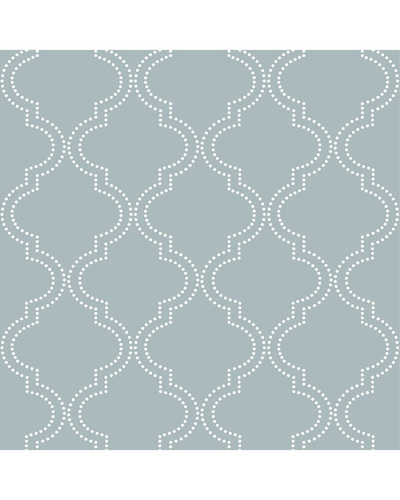 Nuwallpaper Slate Blue Quatrefoil Peel & Stick Wallpaper