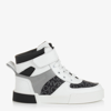 DOLCE & GABBANA BOYS WHITE HIGH-TOP LEATHER TRAINERS
