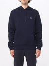 Lacoste Zip-up Hoodie Sweatshirt In Navy