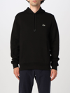 Lacoste Navy Zip Sweater In Blue