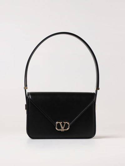 Valentino Letter Bag In Leather In Black