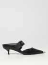 Alexander Mcqueen 115 Toe Cap Punk Leather Mules In Black