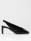 Jil Sander Black Leather Slingback Heels In Black