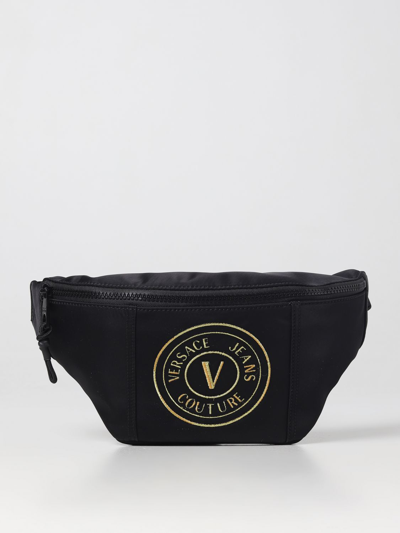 Versace Jeans Couture V-emblem Belt Bag In Black