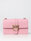 Pinko Love One Bag In Leather In Pink