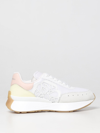 Alexander Mcqueen White Pink And Yellow Sprint Runner Sneakers In White