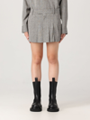 Bottega Veneta Knotted Melange Pleated Mini Skirt In Brown