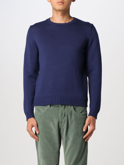 Zanone Fine Knit Wool Jumper In Sea