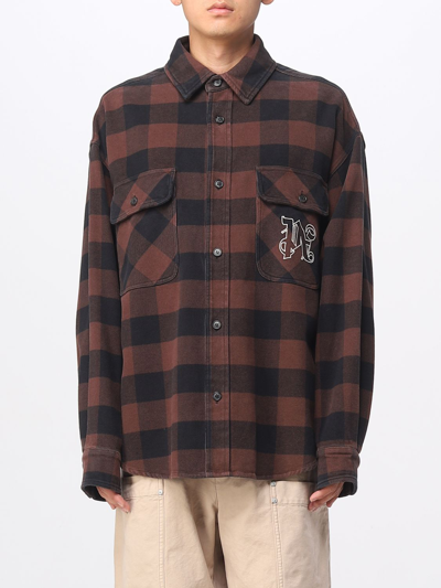PALM ANGELS FLANNEL SHIRT WITH CHECK PATTERN,E59367032