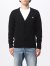 Maison Kitsuné Patch-detail Wool Cardigan In Black