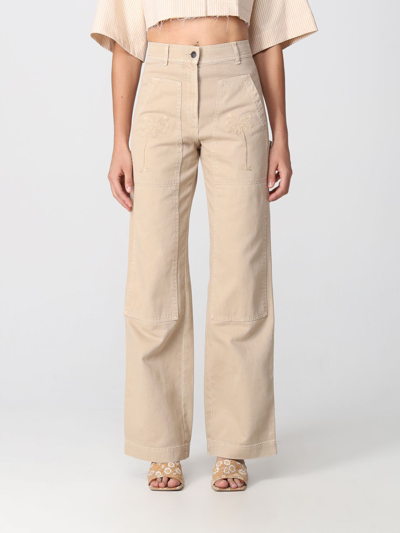 Palm Angels Pants  Woman Color Beige