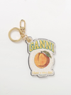 GANNI PEACH KEY RING IN RECYCLED LEATHER,E59782246