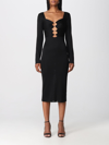 Tom Ford Knitted Midi Dress With Cut-outs In Black