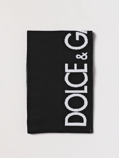 Dolce & Gabbana Wool Scarf In Black